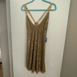 Free People Intimates Sequin Dress - Gold